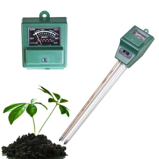 디지털 PH 미터 3 1 식물에 꽃 토양 물 빛 테스터 센서 모니터 수족관 실내 정원 식물 꽃 PH 미터